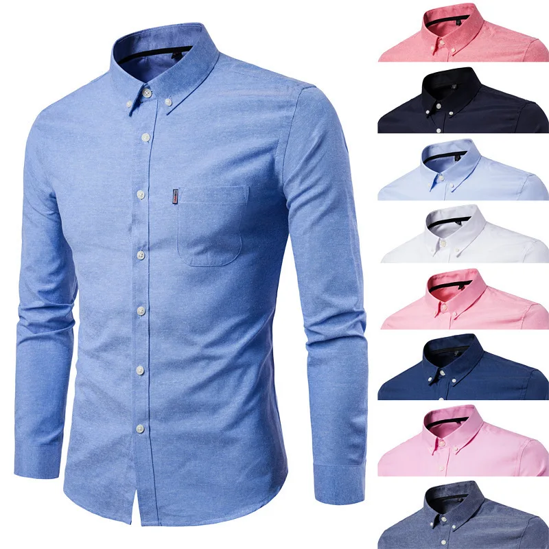 Autumn And Winter New Men's Oxford Spinning Slim-fit Solid Color Lapel Shirt Men's Bottoming Shirt Long-sleeved Shirt
Autumn And Winter New Men's Oxford Spinning Slim-fit Solid Color Lapel Shirt Men's Bottoming Shirt Long-sleeved Shirt