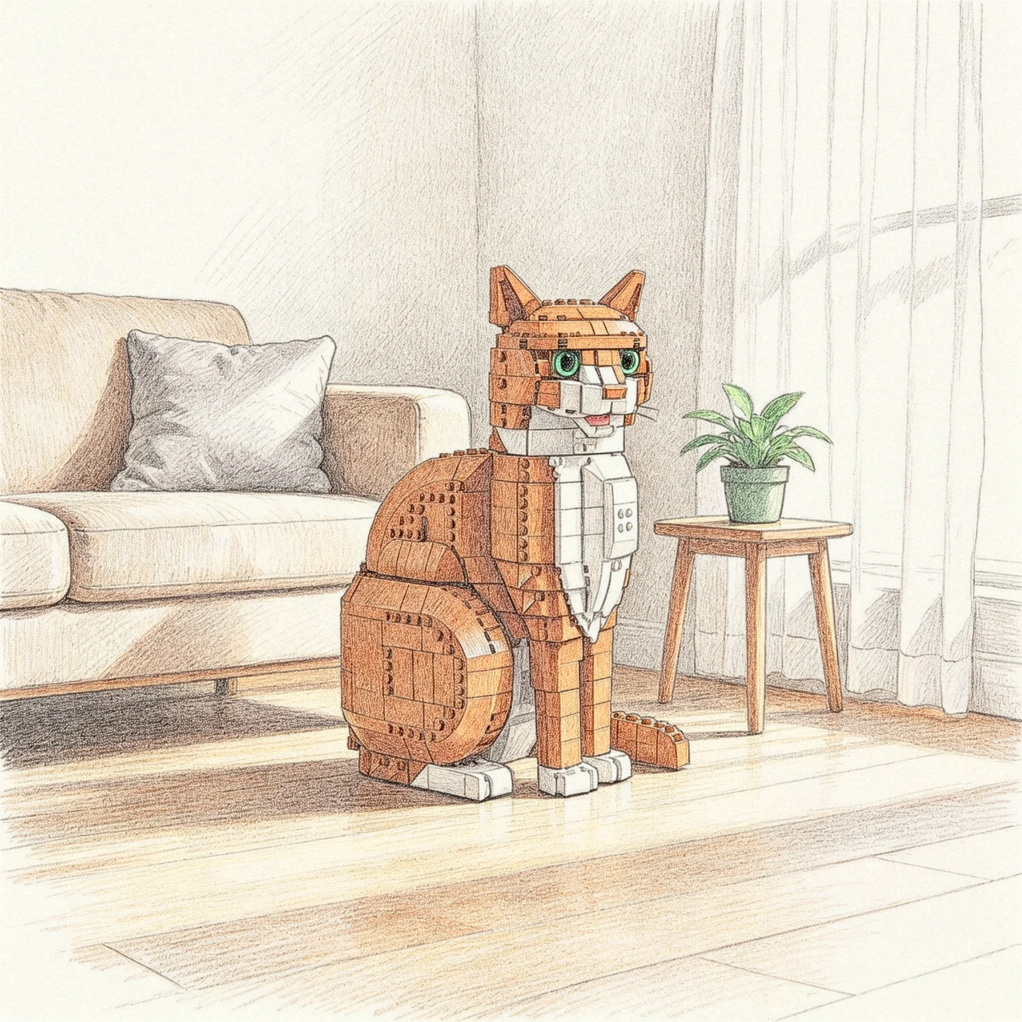 New cute pet orange cat building block set puppy cat model male and female adult birthday gift toy youth party gift
New cute pet orange cat building block set puppy cat model male and female adult birthday gift toy youth party gift