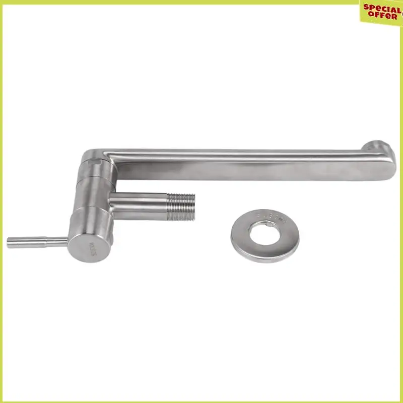 A34R Кухонный смеситель с вращением на 180 градусов, швабра для раковины, кран для бассейна, удлиненный настенный смеситель из нержавеющей стали, одинарные смесители для холодной воды
A34R Кухонный смеситель с вращением на 180 градусов, швабра для раковины, кран для бассейна, удлиненный настенный смеситель из нержавеющей стали, одинарные смесители для холодной воды