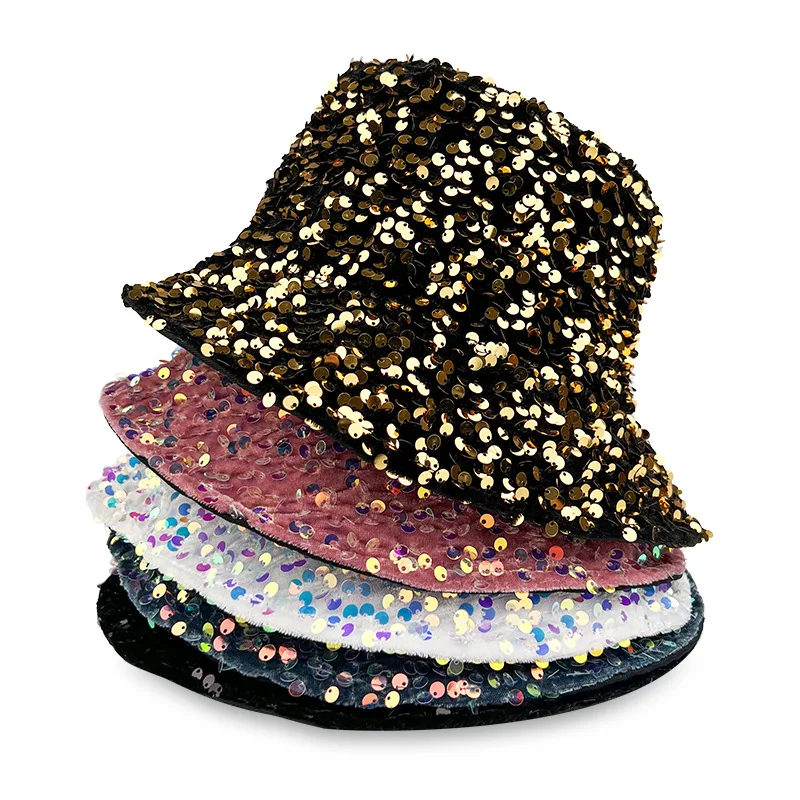 Sexy Sequined Fisherman Hat for Men Party European Style Hip-hop Bucket Cap Fashionable Colorful Sun Protection Stage Hats
Sexy Sequined Fisherman Hat for Men Party European Style Hip-hop Bucket Cap Fashionable Colorful Sun Protection Stage Hats