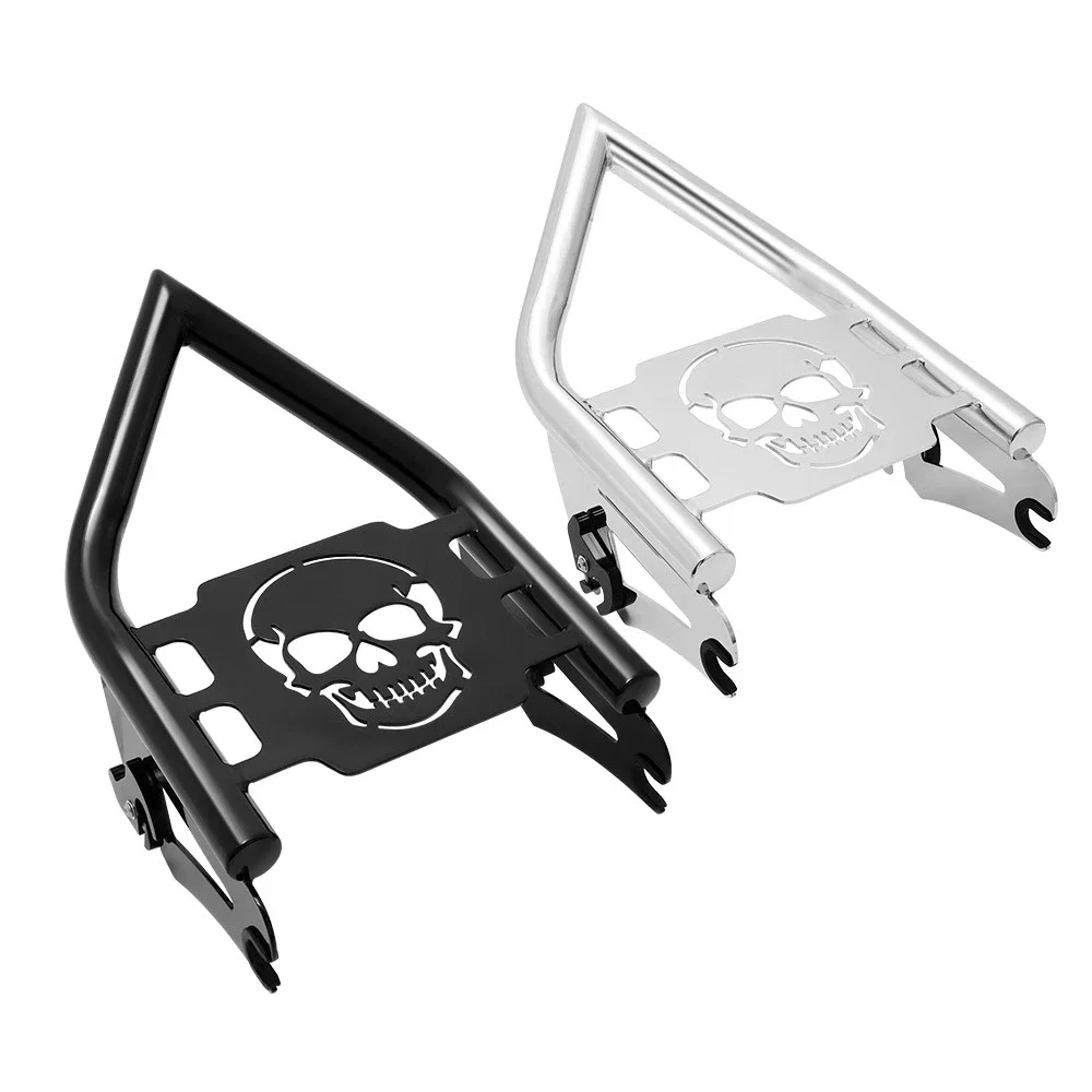 Skull Luggage Rack Black Detachable Luggage Rack for 2009-2024 Harley Touring Street Glide Road King Road Glide Electra Glide
Skull Luggage Rack Black Detachable Luggage Rack for 2009-2024 Harley Touring Street Glide Road King Road Glide Electra Glide