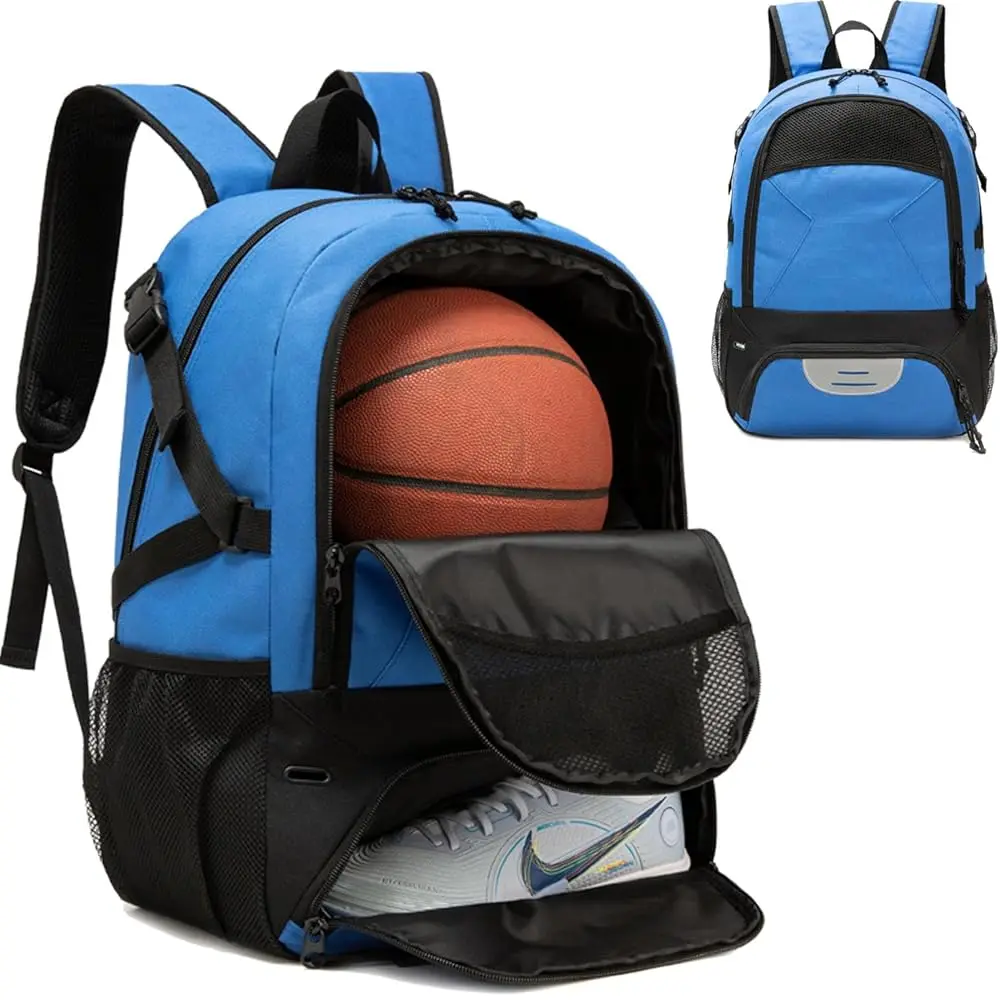 Basketball Backpack - Large Sports Equipment Bag with Ball Holder & Shoe Compartment for Basketball. (blue)
Basketball Backpack - Large Sports Equipment Bag with Ball Holder & Shoe Compartment for Basketball. (blue)