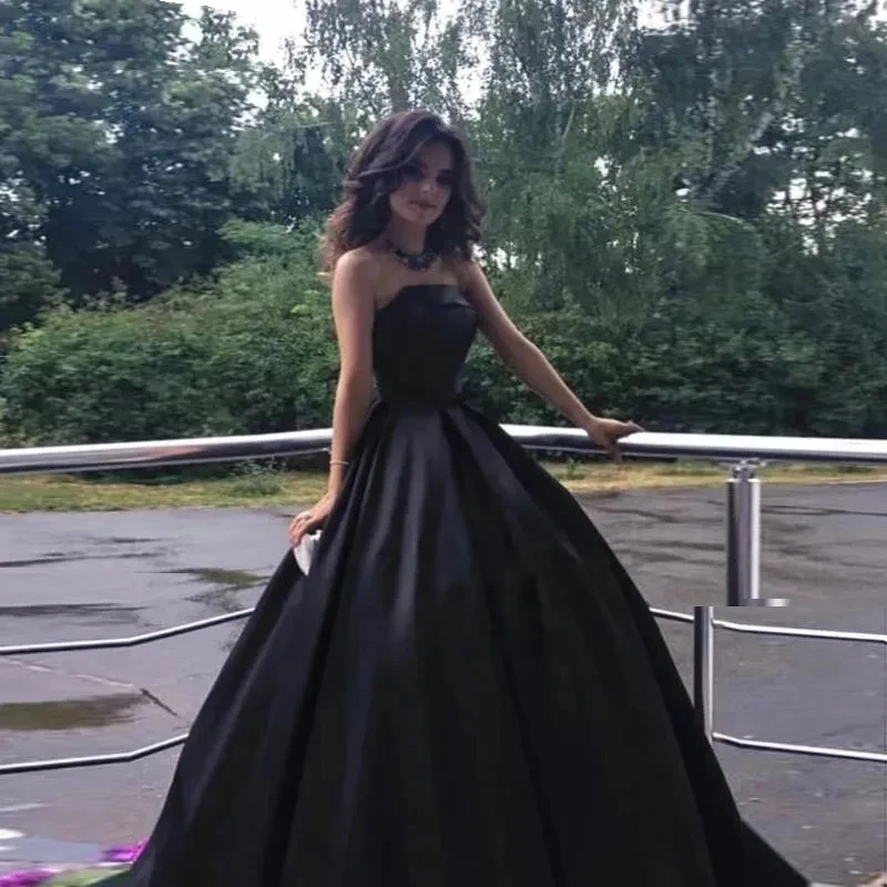 New Style Prom Dresses Simple Satin Strapless A-line Black Evening Party Dresses Birthday dresses luxury dresses for women 2023
New Style Prom Dresses Simple Satin Strapless A-line Black Evening Party Dresses Birthday dresses luxury dresses for women 2023