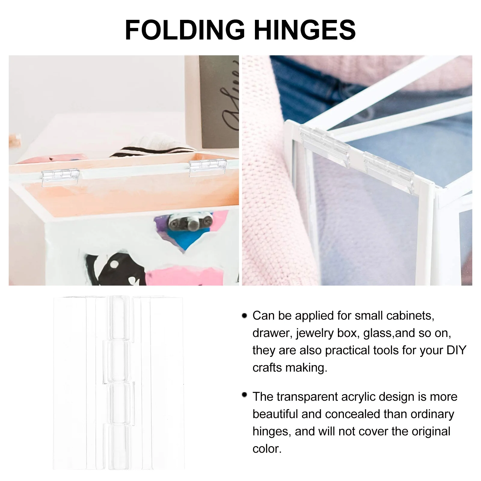 10Pcs Hinge Transparent Folding Hinges for Small Cabinets Glass Boxes Lightweight Reliable Bonding Mounting Without
10Pcs Hinge Transparent Folding Hinges for Small Cabinets Glass Boxes Lightweight Reliable Bonding Mounting Without