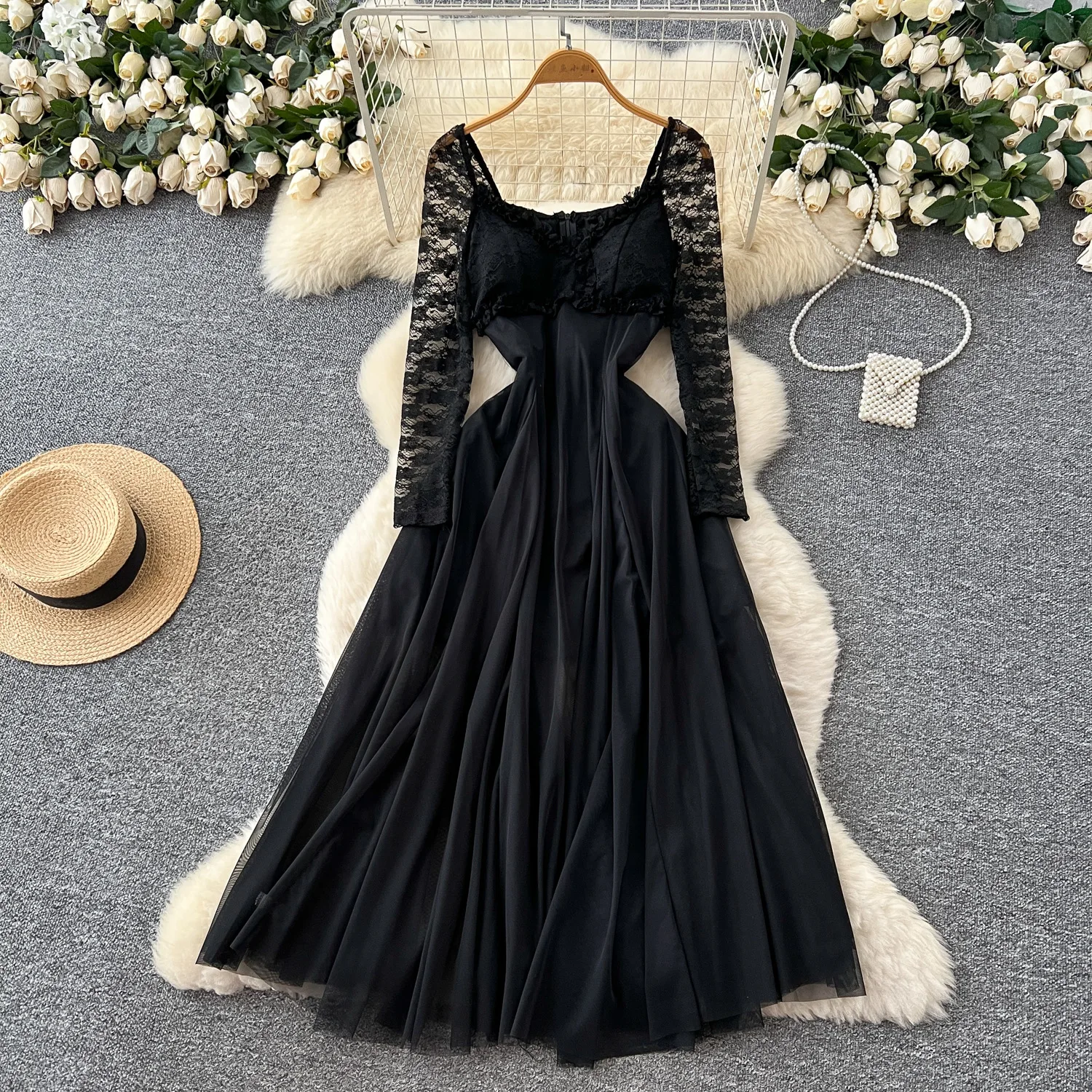 Women Pleated Dresses Slim Dress Casual Lace Floral Print Spliced Long Sleeve Square Collar Ankle Length Waist Party Y2k Summer
Women Pleated Dresses Slim Dress Casual Lace Floral Print Spliced Long Sleeve Square Collar Ankle Length Waist Party Y2k Summer