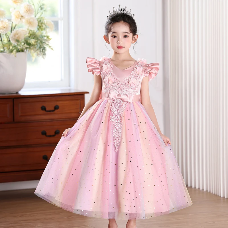 Fashion New Girl Princess Dress Lace Sleeveless Flower Girl Dresses for Weddings Summer Kids Girls Party Dress 3-12 Years
Fashion New Girl Princess Dress Lace Sleeveless Flower Girl Dresses for Weddings Summer Kids Girls Party Dress 3-12 Years