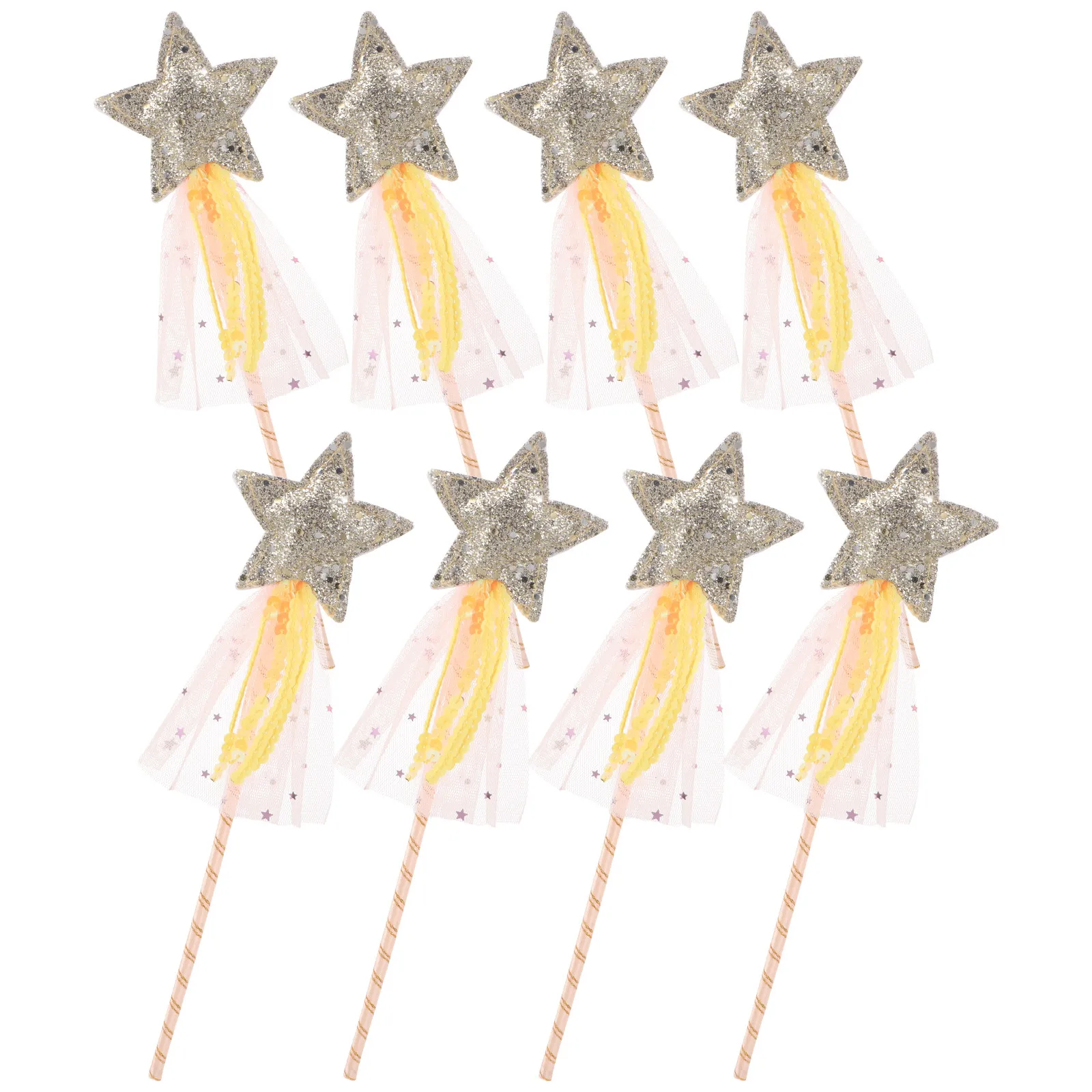 8Pcs Fairy Princess Star Wands Glitter Sparkle Dress Up Stick for Girls Birthday Stage Performance Supplies Fairy Wand Kit
8Pcs Fairy Princess Star Wands Glitter Sparkle Dress Up Stick for Girls Birthday Stage Performance Supplies Fairy Wand Kit