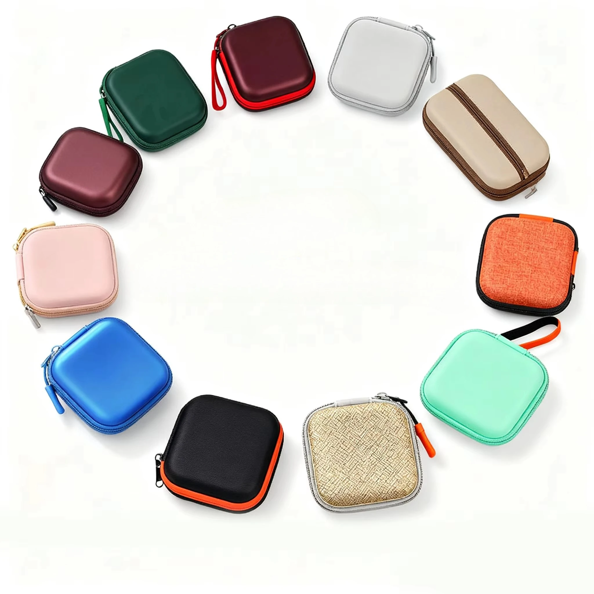 Multifunctional color lightweight waterproof earphone box, suitable for travel, made of EVA + PU material
Multifunctional color lightweight waterproof earphone box, suitable for travel, made of EVA + PU material