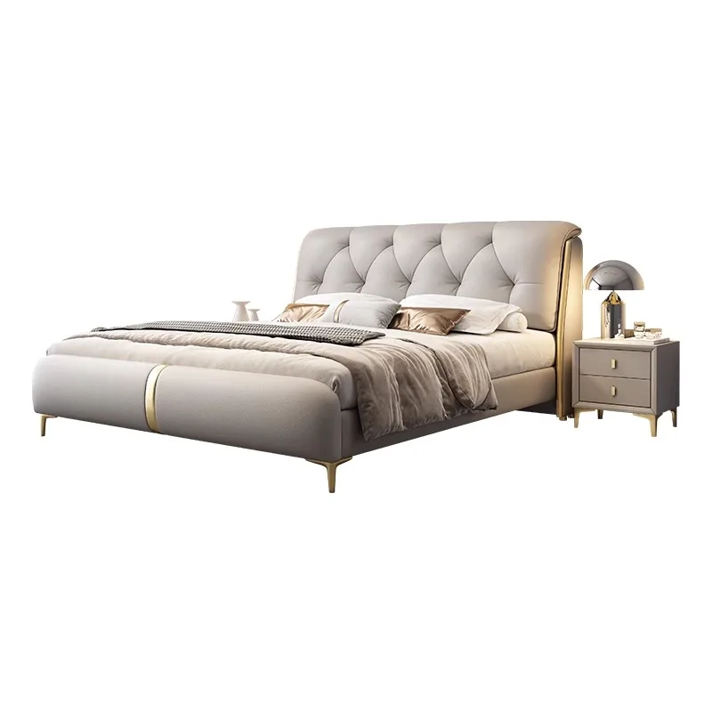 Luxury light luxury master bedroom modern cream wind high-end atmospheric soft bag double bed
Luxury light luxury master bedroom modern cream wind high-end atmospheric soft bag double bed