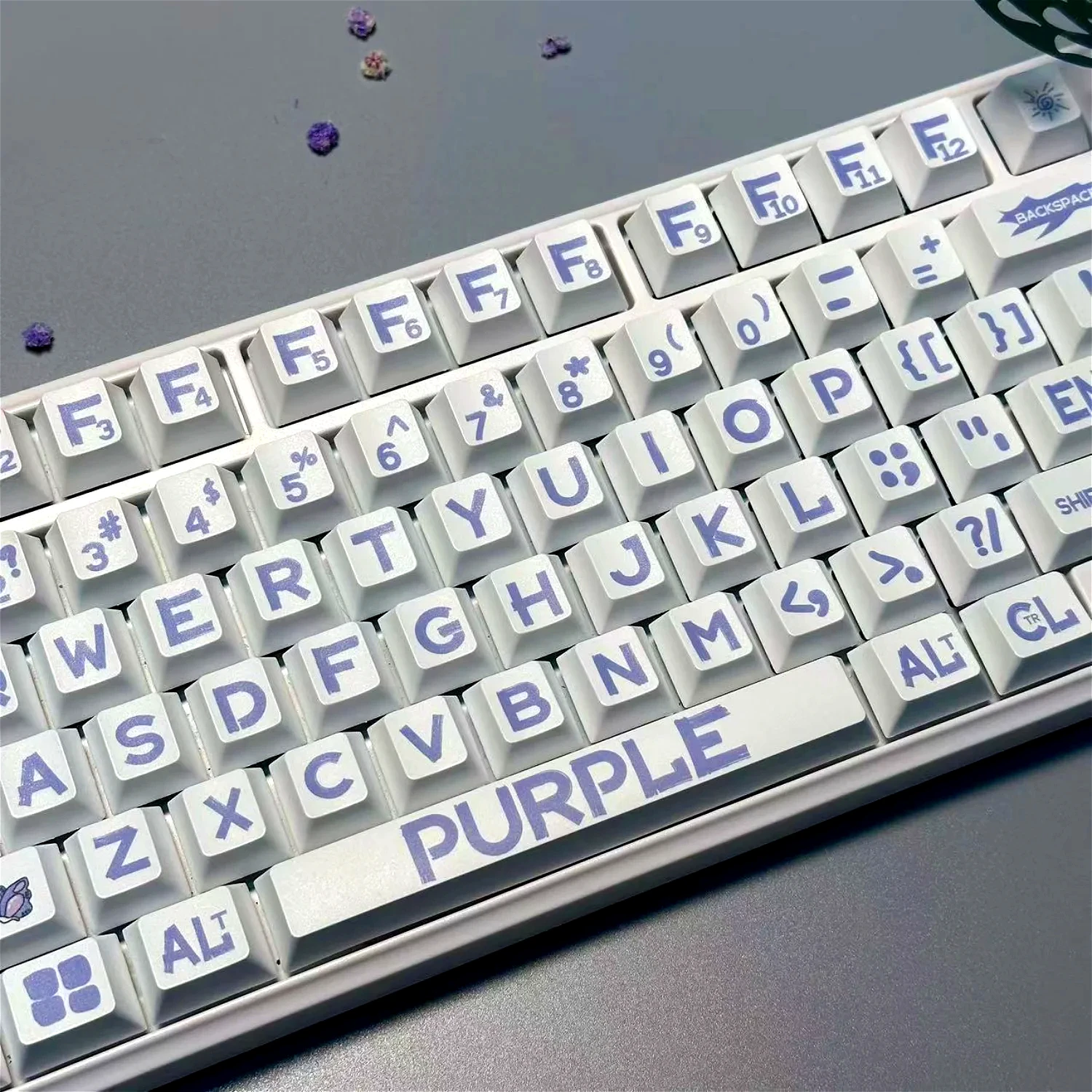 Purple Large Font Cherry Keycaps PBT DIY Small Full Set Simple White for MX Switch 60/71/84/90/104/108 Mechanical Keyboards
Purple Large Font Cherry Keycaps PBT DIY Small Full Set Simple White for MX Switch 60/71/84/90/104/108 Mechanical Keyboards