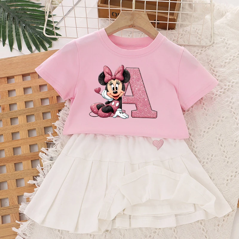 Disney Mickey Mouse Girls Skirt Set Cartoon Anime Minnie Printed Two-Piece Pleated Skirt T-shirts Suit Summer Children Clothes
Disney Mickey Mouse Girls Skirt Set Cartoon Anime Minnie Printed Two-Piece Pleated Skirt T-shirts Suit Summer Children Clothes