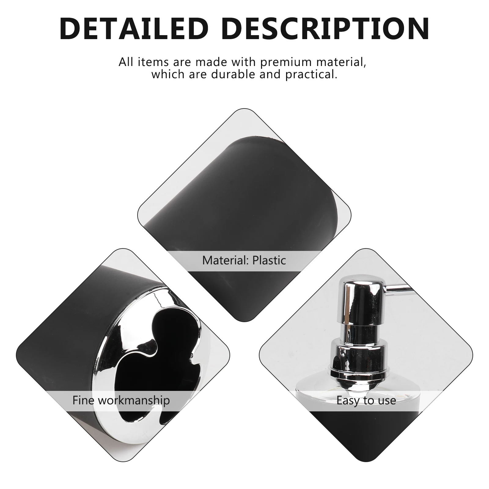 4 Piece Bathroom Accessories Set Black Toothbrush Cup Gargle Cup Wash Supplies Simple Hotel Practical Easy
4 Piece Bathroom Accessories Set Black Toothbrush Cup Gargle Cup Wash Supplies Simple Hotel Practical Easy