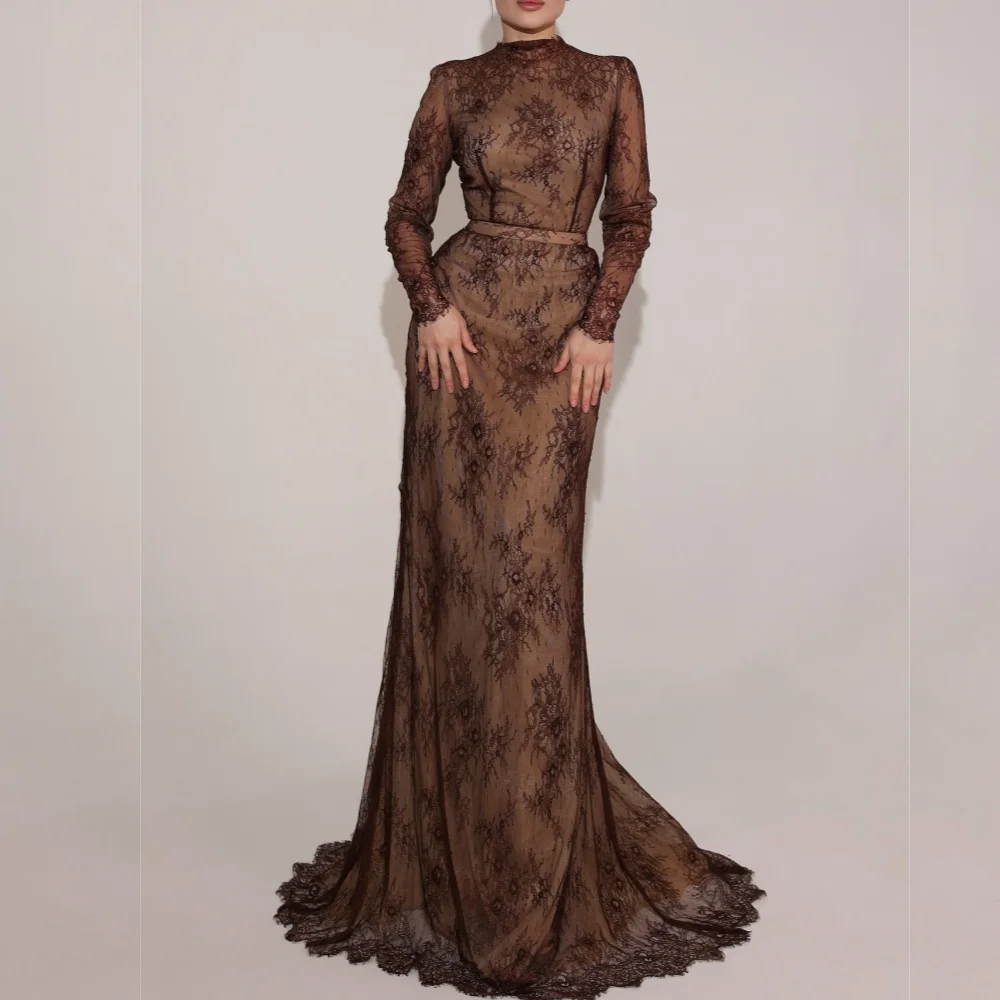 Customized Classic Lace Long Sleeves Wedding Party Dress A-line Floor-length Formal Evening Dress For Banquet
Customized Classic Lace Long Sleeves Wedding Party Dress A-line Floor-length Formal Evening Dress For Banquet