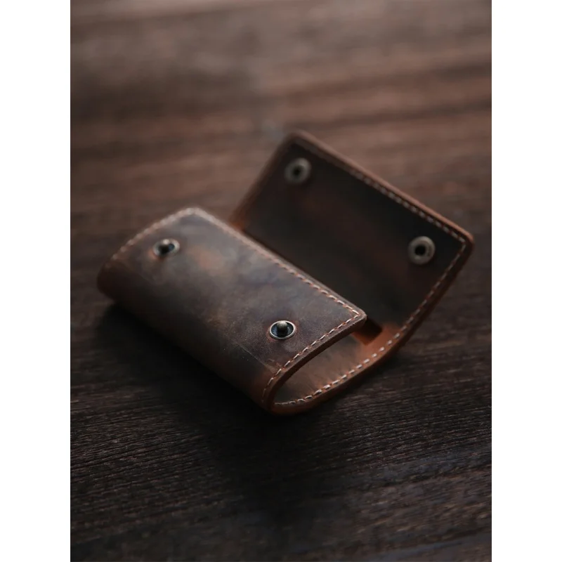 Multifunctional Key Holder & Card Case With Buckle Closure Vintage Handmade Top Layer Leather Keychain For Men, Women
Multifunctional Key Holder & Card Case With Buckle Closure Vintage Handmade Top Layer Leather Keychain For Men, Women