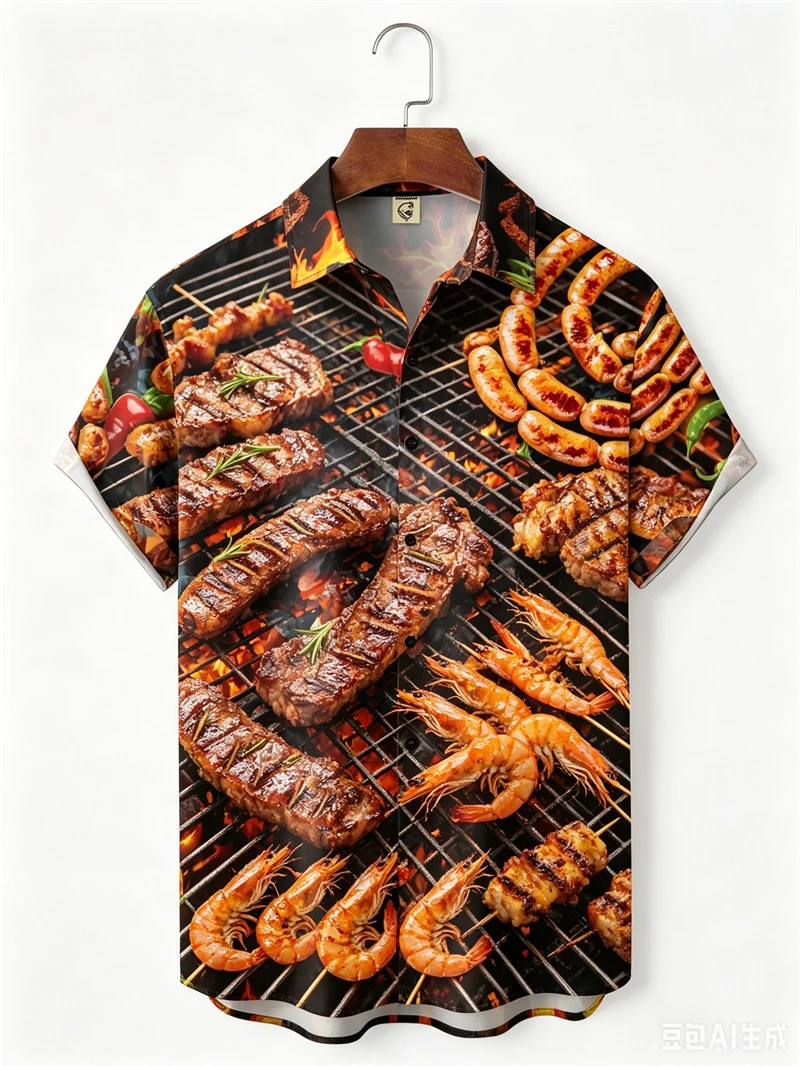 3D Print Barbecue Food Graphic Hawaiian Shirts For Men Summer Short Sleeve Lapel Collar Casual Holiday Festival Beach Shirts
3D Print Barbecue Food Graphic Hawaiian Shirts For Men Summer Short Sleeve Lapel Collar Casual Holiday Festival Beach Shirts
