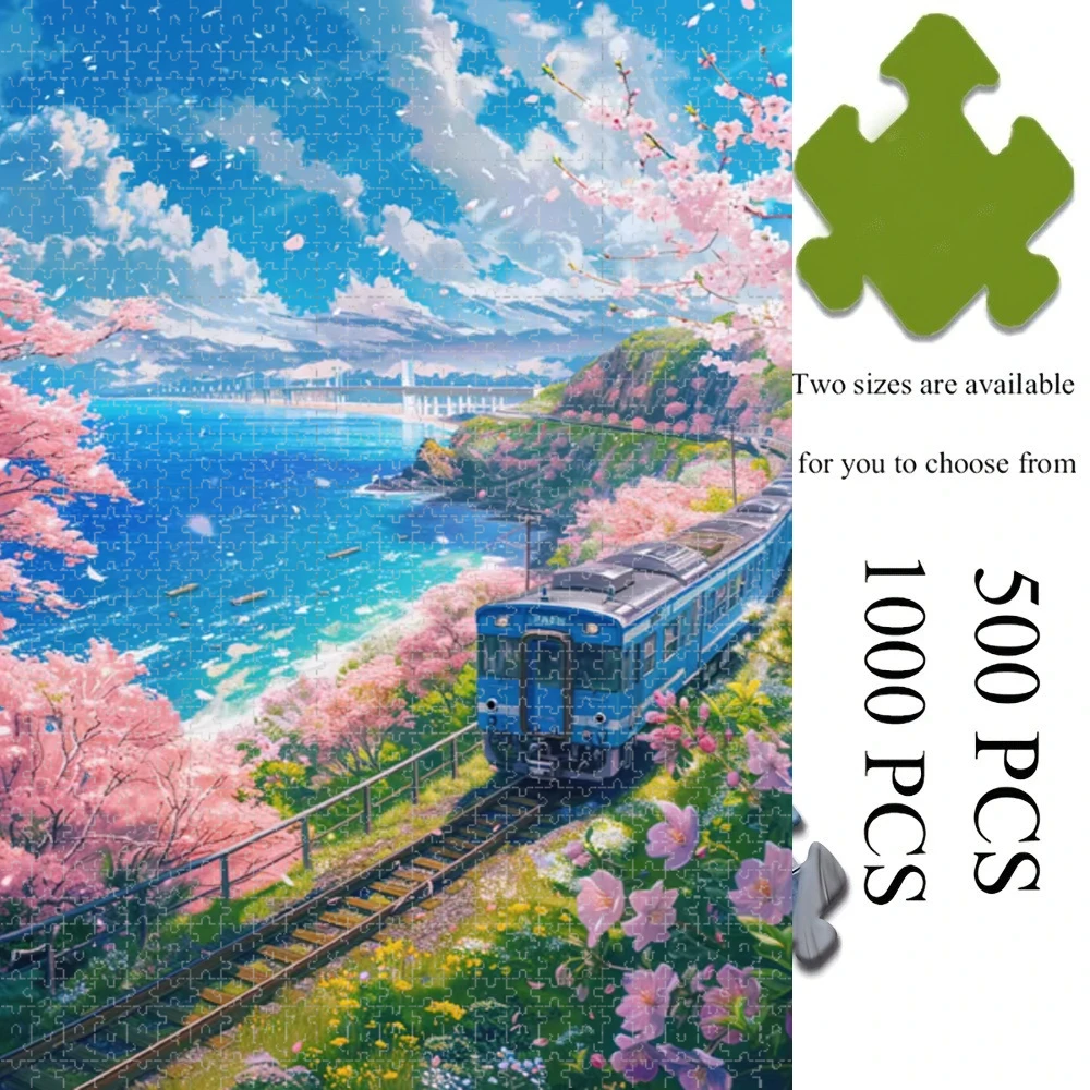 Large Size Jigsaw Puzzle 500/1000/1200/2000 PcsDream Cherry Blossom Train Jigsaw Puzzles for Adults Stress Relief Toys Gift
Large Size Jigsaw Puzzle 500/1000/1200/2000 PcsDream Cherry Blossom Train Jigsaw Puzzles for Adults Stress Relief Toys Gift