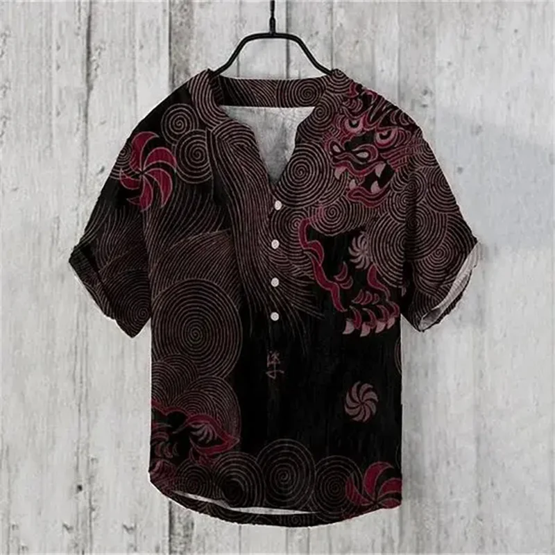 2025 New 3D Printed V-Neck Short Sleeve Shirt Foreign Trade Fashion Casual Loose Linen Shirt Top S-5XL Fast Delivery
2025 New 3D Printed V-Neck Short Sleeve Shirt Foreign Trade Fashion Casual Loose Linen Shirt Top S-5XL Fast Delivery