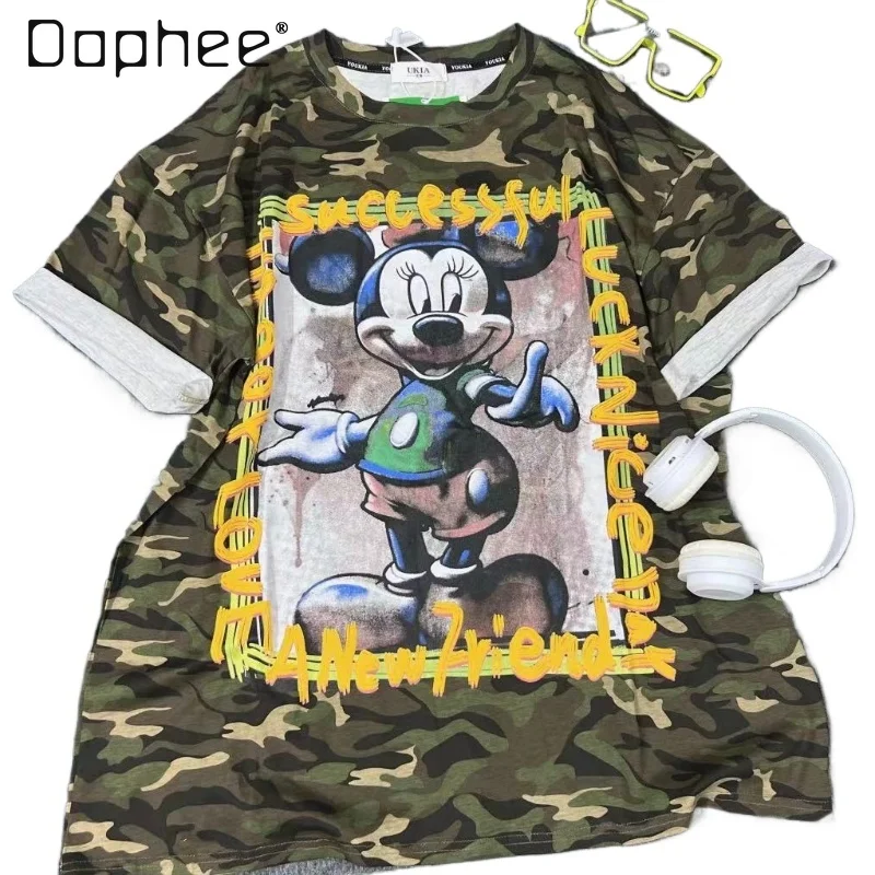 Fashion Colorful Cartoon Printed Oversized Short-Sleeved T-shirt Women 2024 Summer New Cotton Loose Mid-Length Colorful Top
Fashion Colorful Cartoon Printed Oversized Short-Sleeved T-shirt Women 2024 Summer New Cotton Loose Mid-Length Colorful Top
