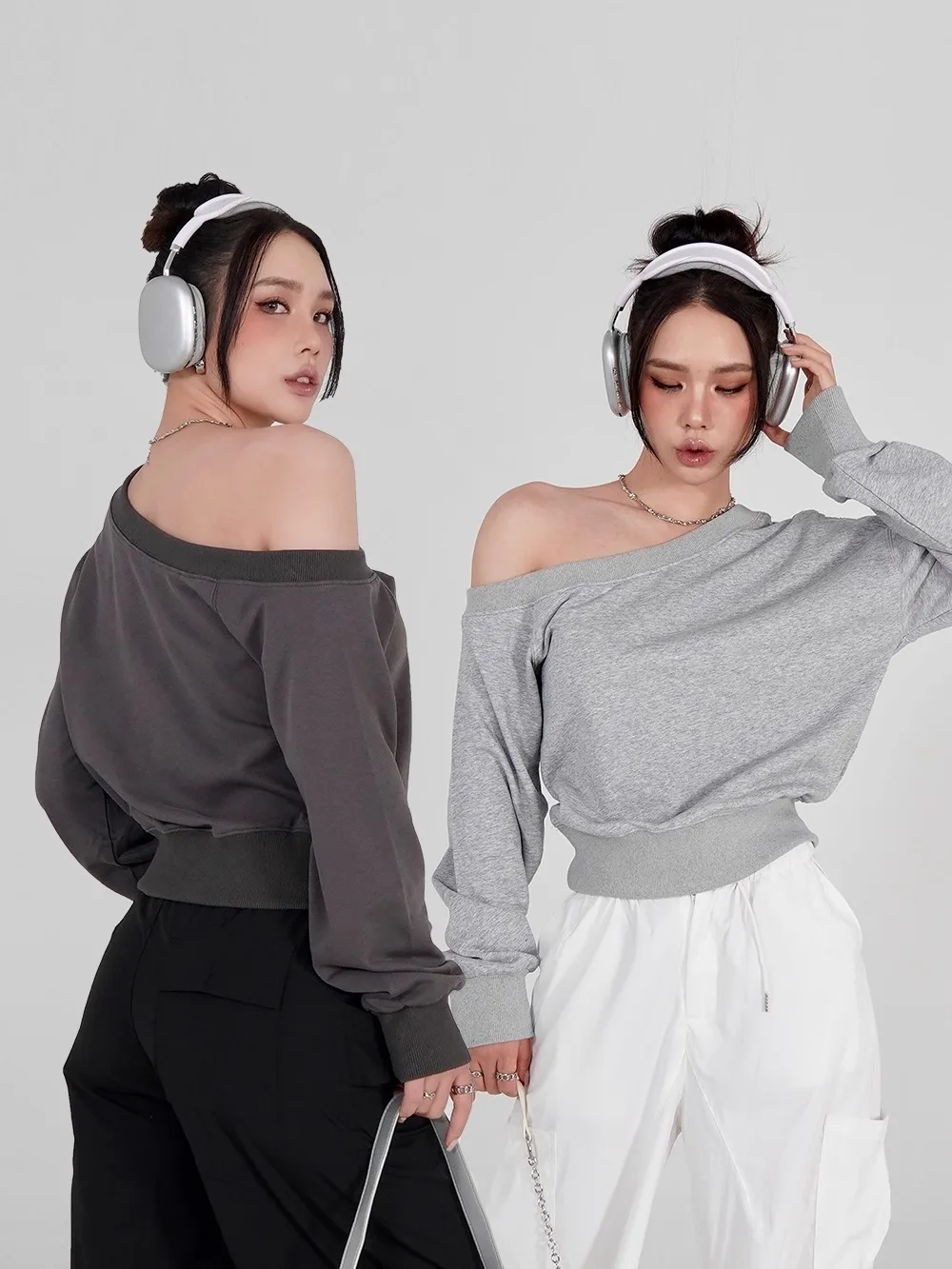 Shoulder Bared Hoodie Women's Loose Fit American Style Short Sleeve Long Sleeve Streetwear Cotton Blend Autumn Winter Top
Shoulder Bared Hoodie Women's Loose Fit American Style Short Sleeve Long Sleeve Streetwear Cotton Blend Autumn Winter Top