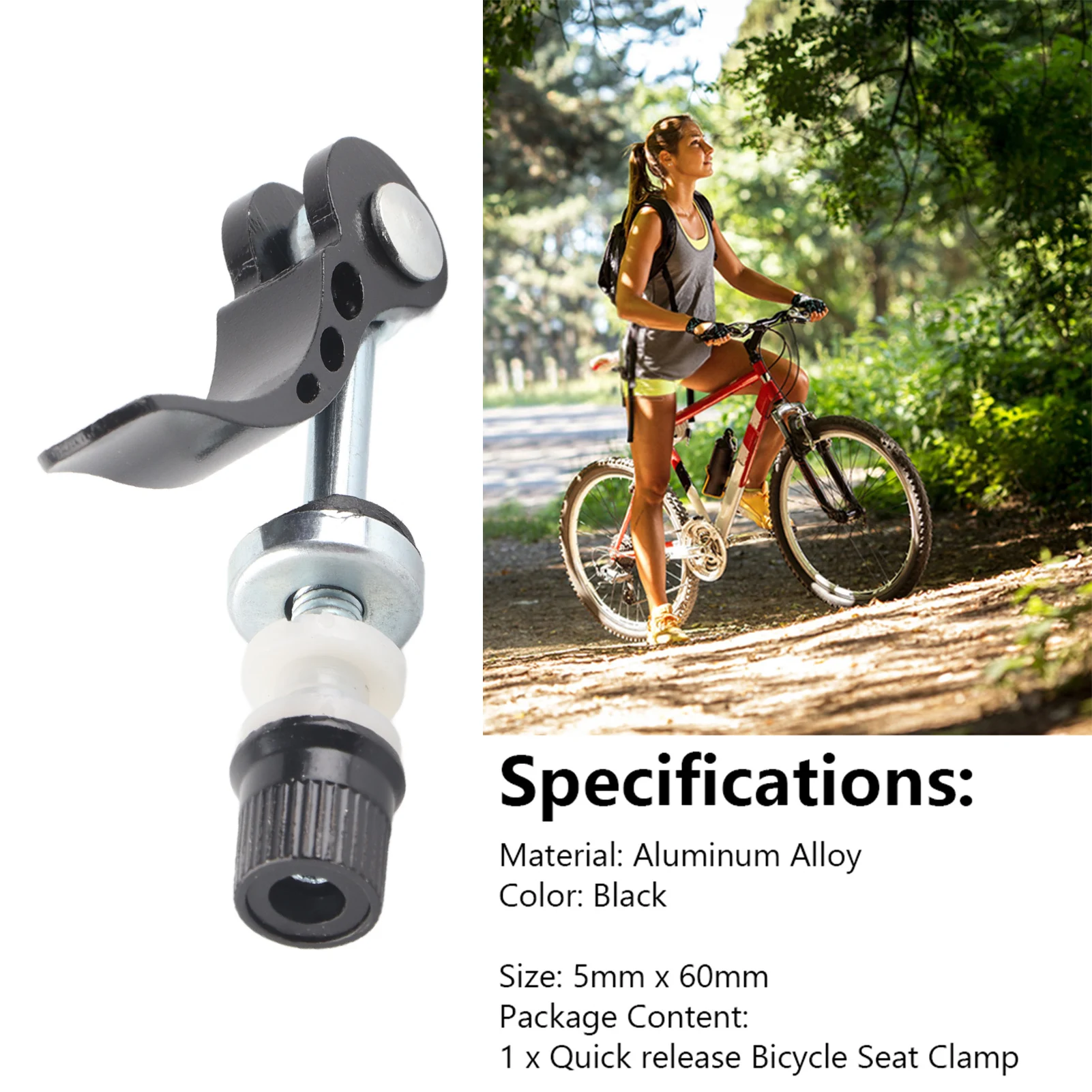 New Cycling Bike QR Quick Release Seatpost Seat Post Clamp Skewer Bolt SeatPost Quick Clamp Releaser
New Cycling Bike QR Quick Release Seatpost Seat Post Clamp Skewer Bolt SeatPost Quick Clamp Releaser