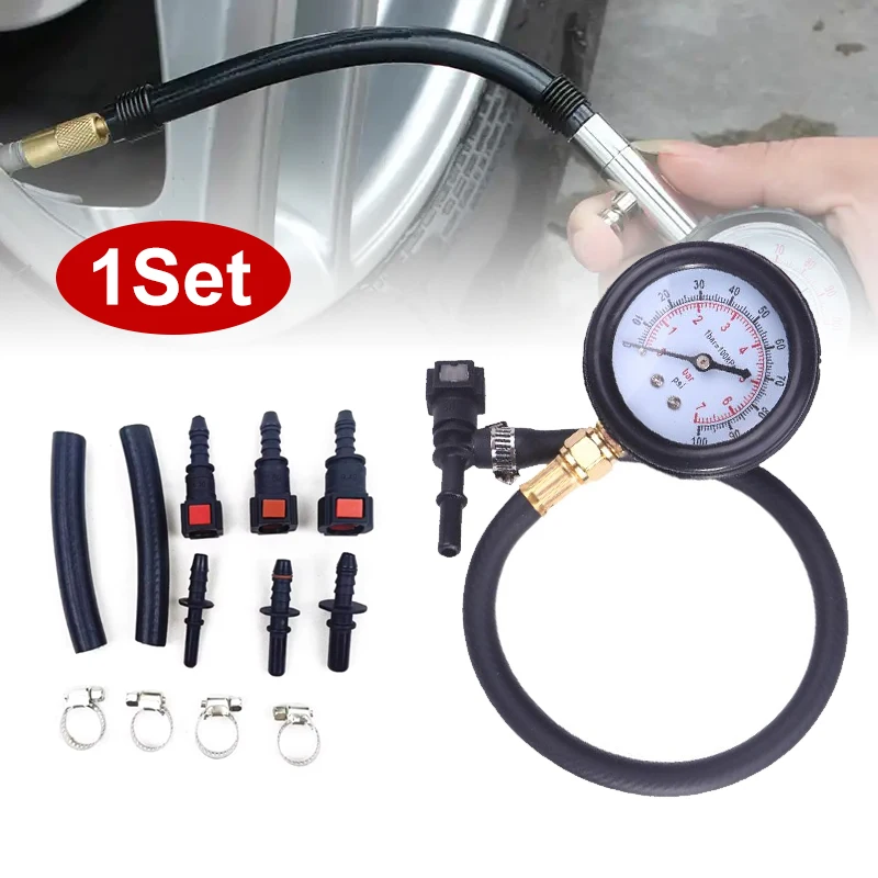 Automobile Fuel System Gasoline Pressure Gauge Motorcycle Car Pressure Tester Tool 0-100PSI 6.3/ 7.89/ 9.49 With Valve
Automobile Fuel System Gasoline Pressure Gauge Motorcycle Car Pressure Tester Tool 0-100PSI 6.3/ 7.89/ 9.49 With Valve