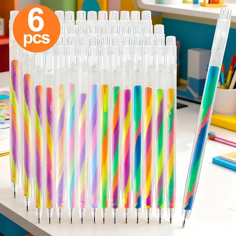 6-Piece Three-Color Gradient Rainbow Pens, Shiny Rainbow Gradient Pen Set, Suitable for Photo Albums, Black Cards, Ceramics, Stones, Glass, Painting, Graffiti, Classroom Rewards, Office Work
6-Piece Three-Color Gradient Rainbow Pens, Shiny Rainbow Gradient Pen Set, Suitable for Photo Albums, Black Cards, Ceramics, Stones, Glass, Painting, Graffiti, Classroom Rewards, Office Work
