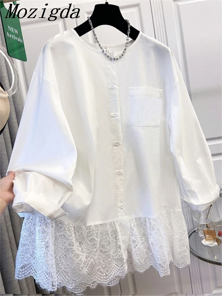 Белая кружевная лоскутная рубашка оверсайз с длинным рукавом, свободная женская новая однобортная рубашка с лацканами Blusas Mujer, женские топы
Белая кружевная лоскутная рубашка оверсайз с длинным рукавом, свободная женская новая однобортная рубашка с лацканами Blusas Mujer, женские топы