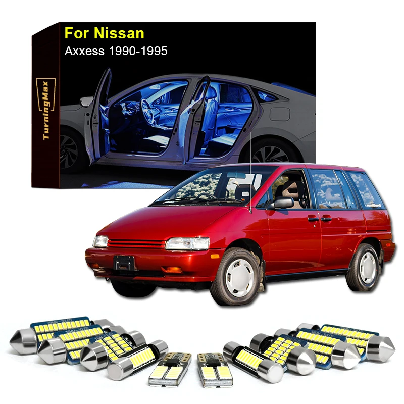 Комплект светодиодных ламп Canbus для внутреннего освещения посылка Nissan Axxess 1990-1995, Купольные лампы для чтения в багажнике, комнатные лампы, автомобильные аксессуары
Комплект светодиодных ламп Canbus для внутреннего освещения посылка Nissan Axxess 1990-1995, Купольные лампы для чтения в багажнике, комнатные лампы, автомобильные аксессуары