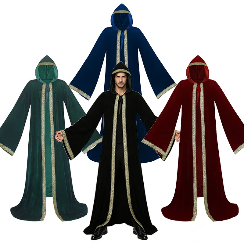 WHH 4-color printed gold velvet cloak cosplay God of Death cloak Men Stage Performance
WHH 4-color printed gold velvet cloak cosplay God of Death cloak Men Stage Performance