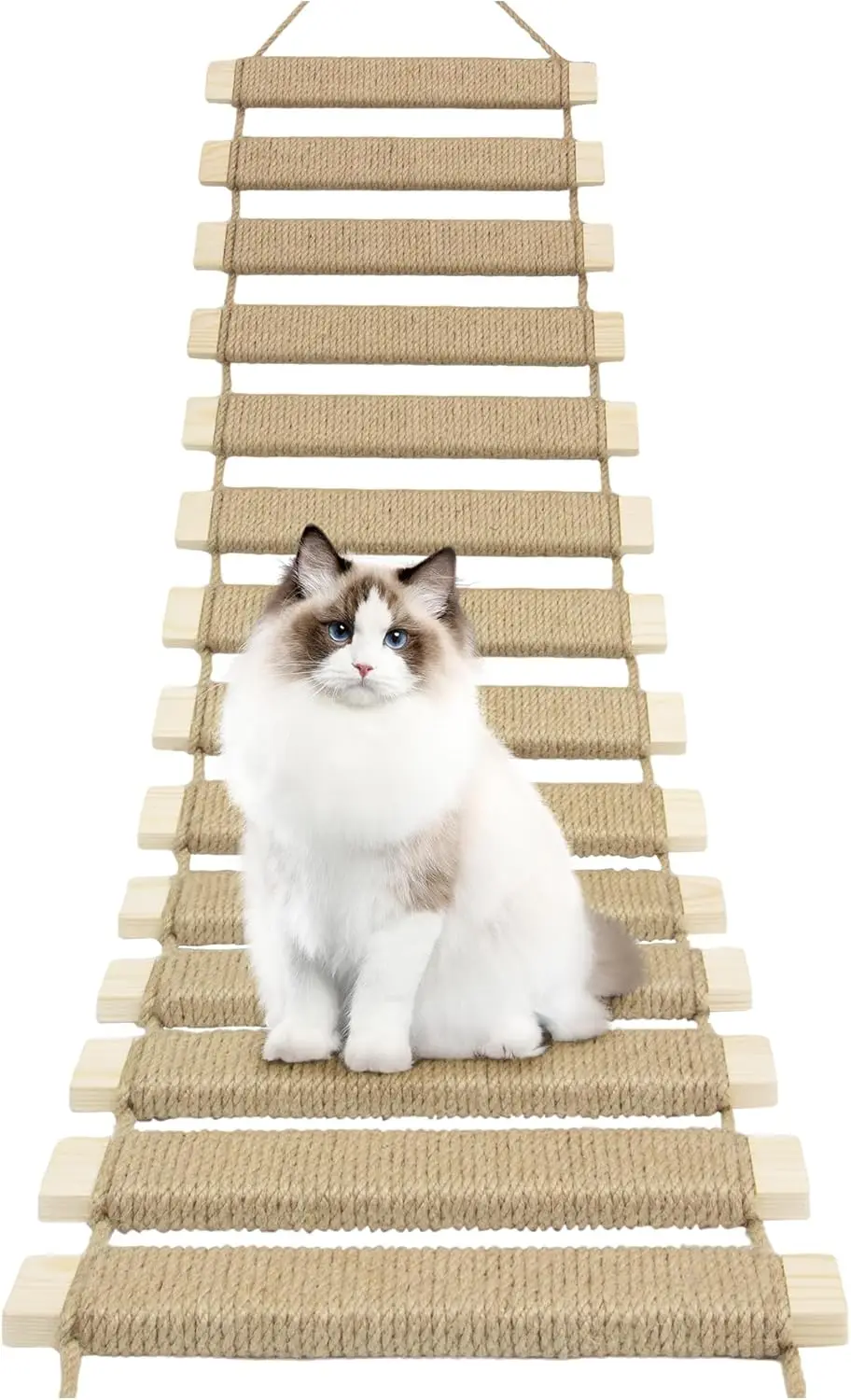 40in Cat Climbing Ladder & Bridge - Multi-Functional DIY Cat Wall Furniture with Sisal Rope for Indoor/Outdoor Cats, Parrots, an
40in Cat Climbing Ladder & Bridge - Multi-Functional DIY Cat Wall Furniture with Sisal Rope for Indoor/Outdoor Cats, Parrots, an
