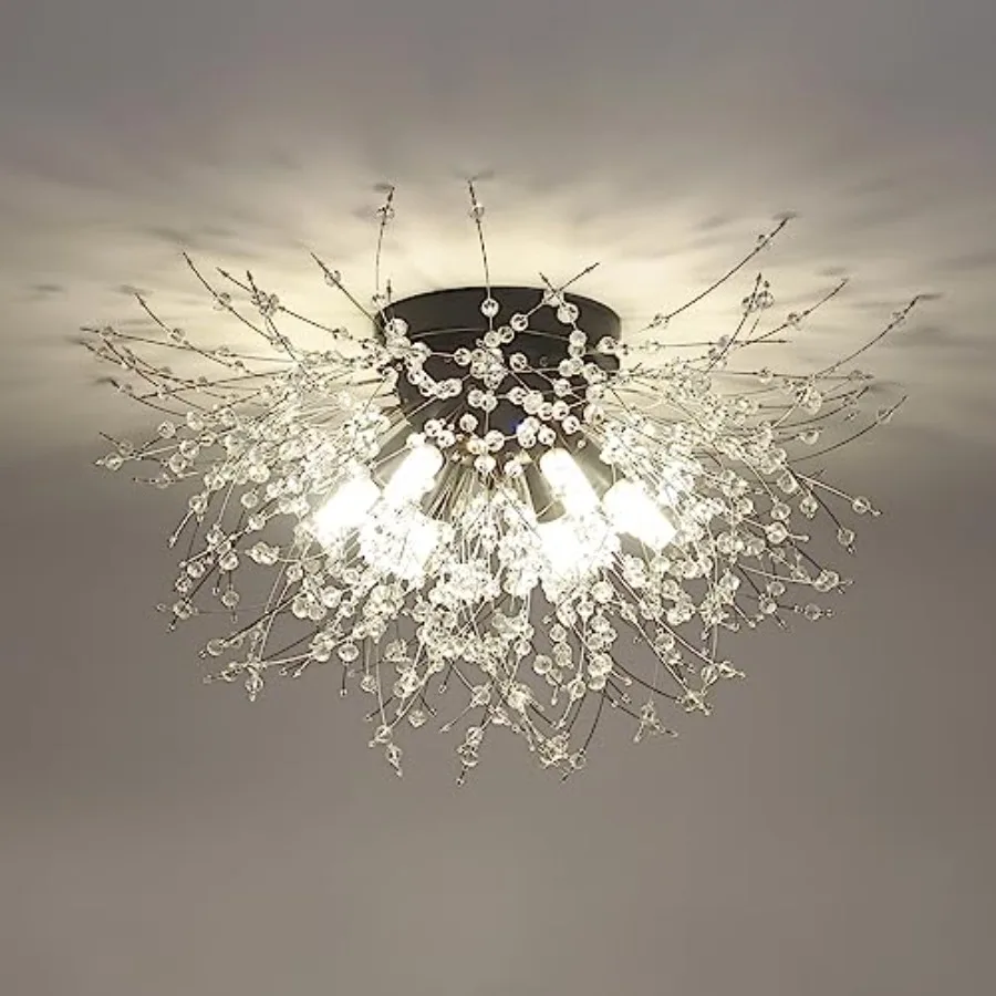 Ceiling Light Fixture Firework Sputnik Flush Mount Ceiling Light with K9 Crystal String Modern Close to Ceiling Light for Bedro
Ceiling Light Fixture Firework Sputnik Flush Mount Ceiling Light with K9 Crystal String Modern Close to Ceiling Light for Bedro