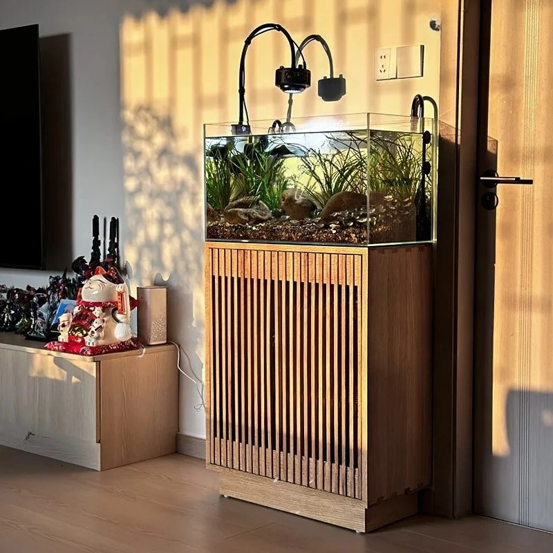 X-S Log style ecological fish tank, red oak solid wood bottom custom cabinet, integrated landscaping self-circulating tank
X-S Log style ecological fish tank, red oak solid wood bottom custom cabinet, integrated landscaping self-circulating tank