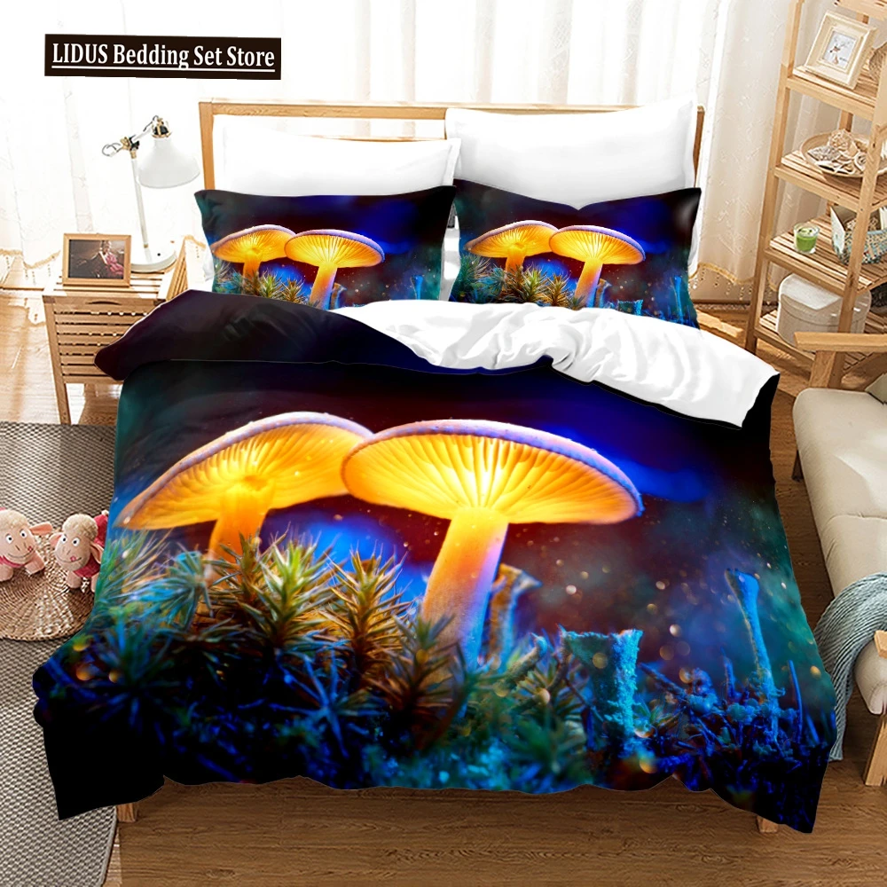 Mushroom Duvet Cover Set King Queen Size Star Purple Blue Trippy Mushroom Pattern Cartoon Polyester Bedding Set For Kid Boy Girl
Mushroom Duvet Cover Set King Queen Size Star Purple Blue Trippy Mushroom Pattern Cartoon Polyester Bedding Set For Kid Boy Girl