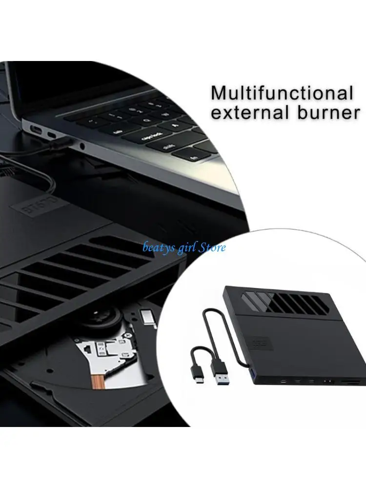 C7AB External Optical Drive With USB & Type C, MultiFormat Support for Laptops and Desktops
C7AB External Optical Drive With USB & Type C, MultiFormat Support for Laptops and Desktops