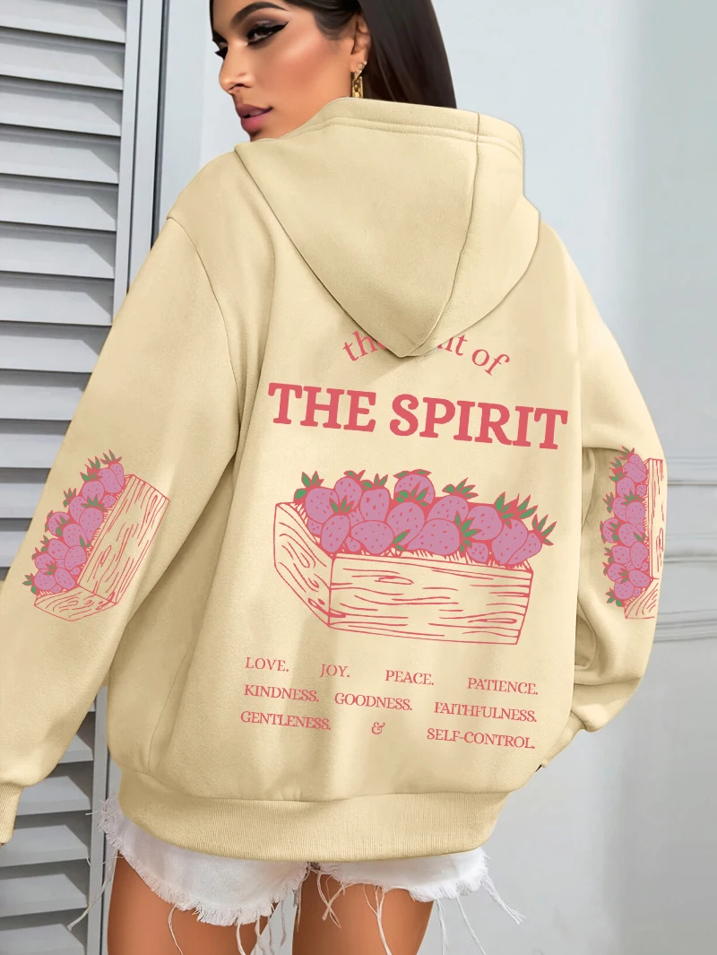 Толстовки с принтом «Фрукты духа» и клубникой, женский универсальный пуловер, одежда в стиле хип-хоп, повседневная разноцветная женская толстовка
Толстовки с принтом «Фрукты духа» и клубникой, женский универсальный пуловер, одежда в стиле хип-хоп, повседневная разноцветная женская толстовка