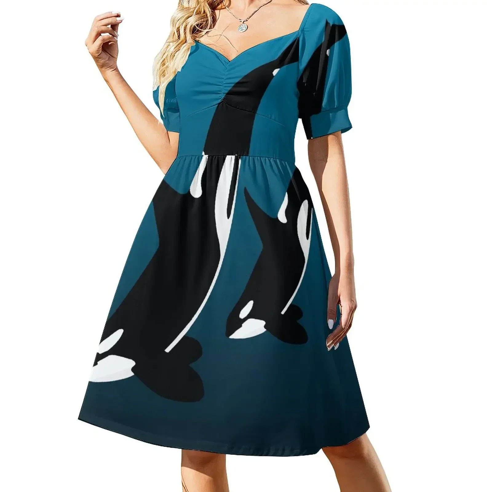 MOTHER AND CHILD BLACK - ORCA Short-Sleeved Dress beach outfits for women loose women's dress
MOTHER AND CHILD BLACK - ORCA Short-Sleeved Dress beach outfits for women loose women's dress