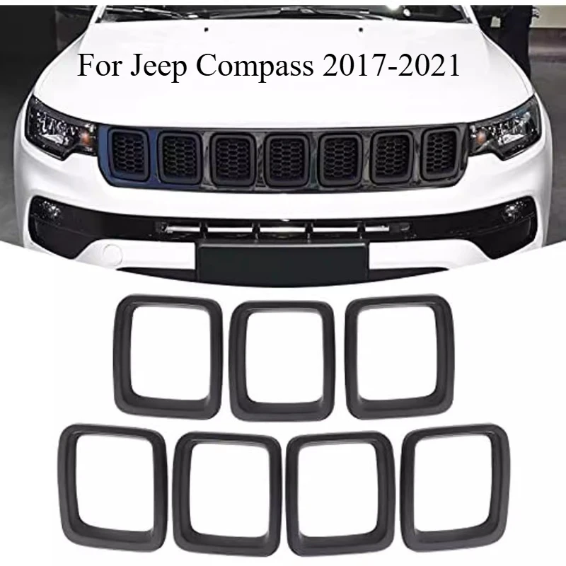 7Pcs Front Grille Grill grille insect proof mesh decorative frame Trim For Jeep Compass 2017-2021
7Pcs Front Grille Grill grille insect proof mesh decorative frame Trim For Jeep Compass 2017-2021