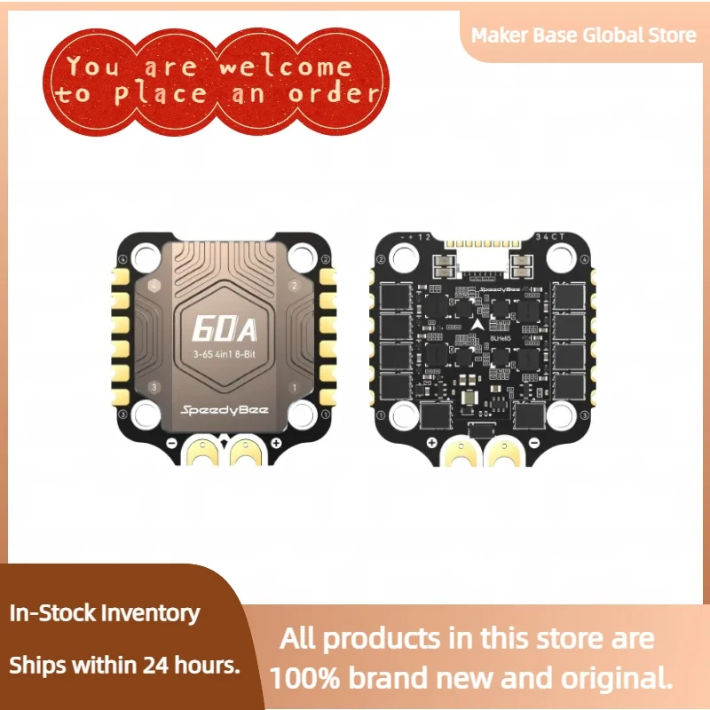 SpeedyBee F405 V4 60A Flight Tower, F405 V4 Flight Controller, BLS 60A 4-in-1 ESC, 30x30
SpeedyBee F405 V4 60A Flight Tower, F405 V4 Flight Controller, BLS 60A 4-in-1 ESC, 30x30