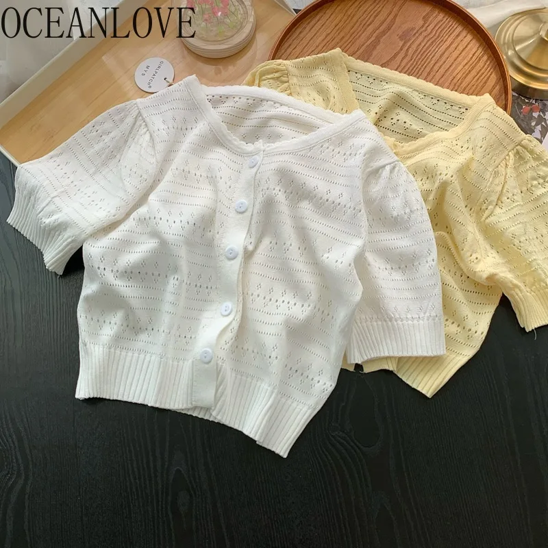 OCEANLOVE вязаная футболка для женщин, тонкая однобортная однотонная весна-лето, Ropa De Mujer, милые короткие футболки с вырезами
OCEANLOVE вязаная футболка для женщин, тонкая однобортная однотонная весна-лето, Ropa De Mujer, милые короткие футболки с вырезами