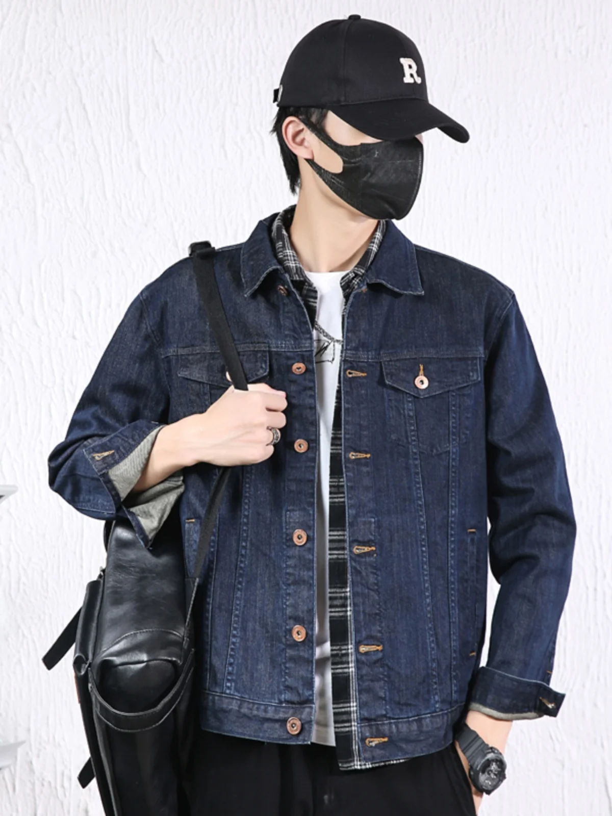 Deep Blue Men's Denim Jaet Casual Long Sve Collared Workwear Sle Autumn Spring Faionable Youth Fit with kets
Deep Blue Men's Denim Jaet Casual Long Sve Collared Workwear Sle Autumn Spring Faionable Youth Fit with kets