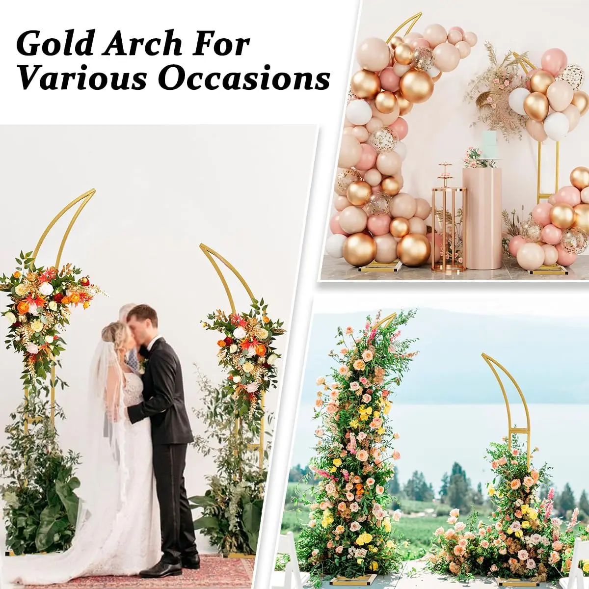 2pcs Gold Wedding Half Metal Balloon Arch for Wedding Ceremony Bridal shower Engagement Party Celebration (5.9ft 6.9ft)
2pcs Gold Wedding Half Metal Balloon Arch for Wedding Ceremony Bridal shower Engagement Party Celebration (5.9ft 6.9ft)