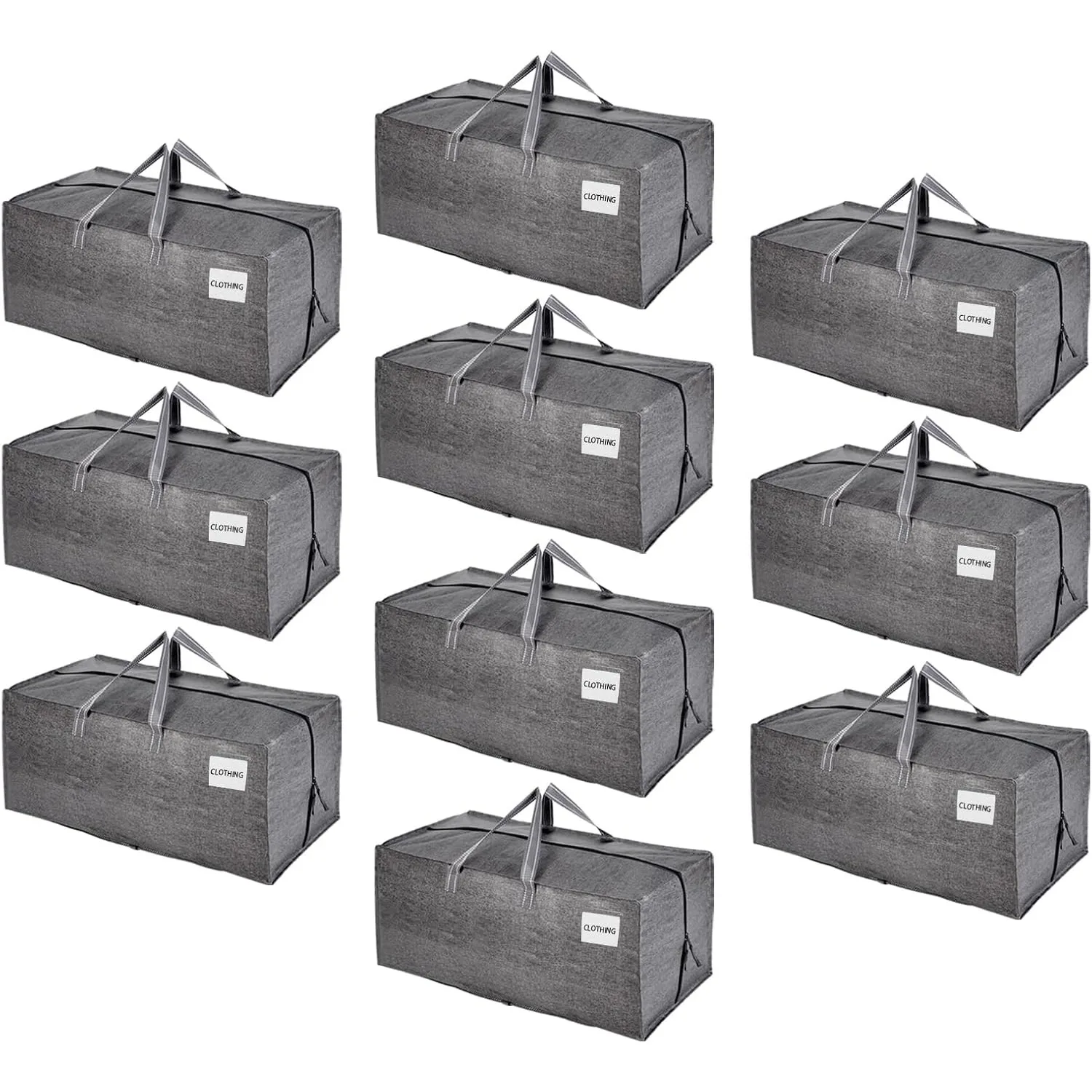 10 Pack Moving Bags w/Backpack Straps, Heavy Duty, Moving Boxes Alternative, Packing Supplies, Large Storage Totes
10 Pack Moving Bags w/Backpack Straps, Heavy Duty, Moving Boxes Alternative, Packing Supplies, Large Storage Totes