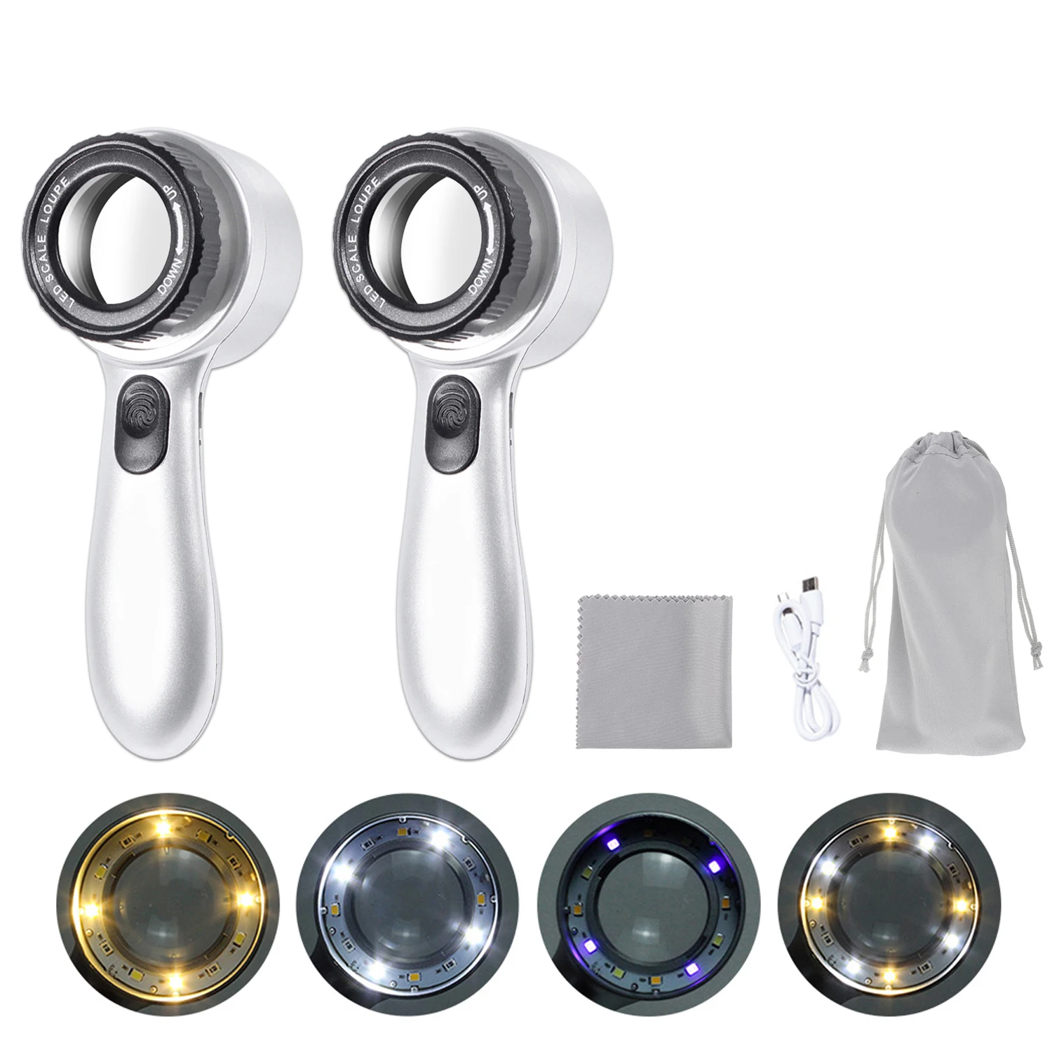 2/1PCS Handheld 30x Magnification Tool with LED Light Rechargeable Design for Jewelry Electronic Analysis Ergonomic Magnifier
2/1PCS Handheld 30x Magnification Tool with LED Light Rechargeable Design for Jewelry Electronic Analysis Ergonomic Magnifier