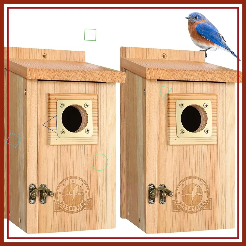 Комплект из 2 кедровых домиков для птиц с медной защитой, простая сборка для голубых яблок, зябликов и многого другого
Комплект из 2 кедровых домиков для птиц с медной защитой, простая сборка для голубых яблок, зябликов и многого другого