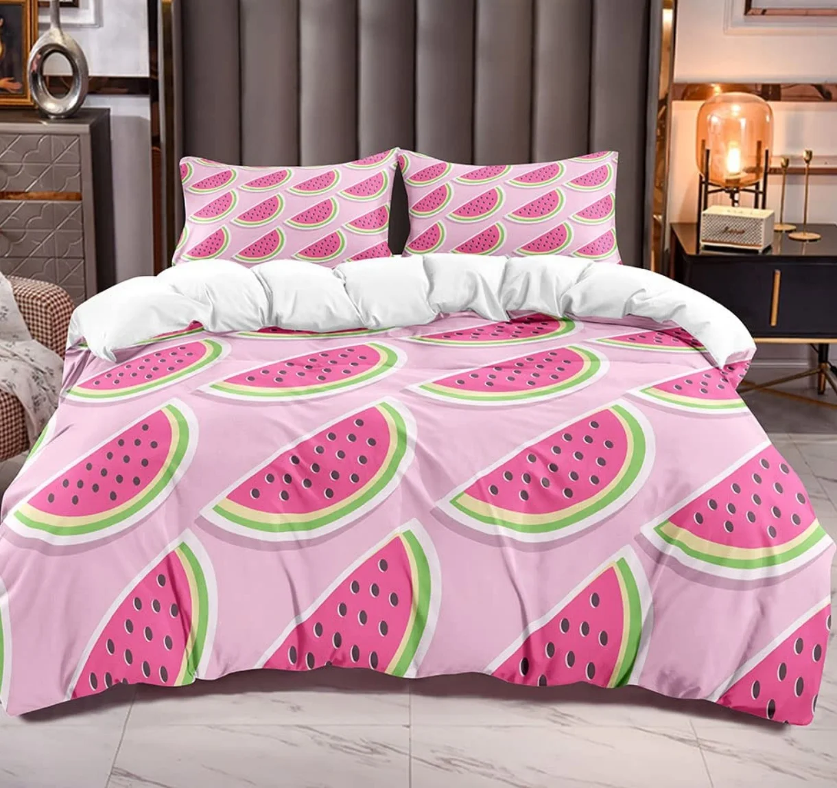 Cartoon Fruit Duvet Cover Queen Size Summer Cartoon Vegetable Plant Bedding Set Children Teenagers Adult Quilt Cover 3-piece Set 
Cartoon Fruit Duvet Cover Queen Size Summer Cartoon Vegetable Plant Bedding Set Children Teenagers Adult Quilt Cover 3-piece Set