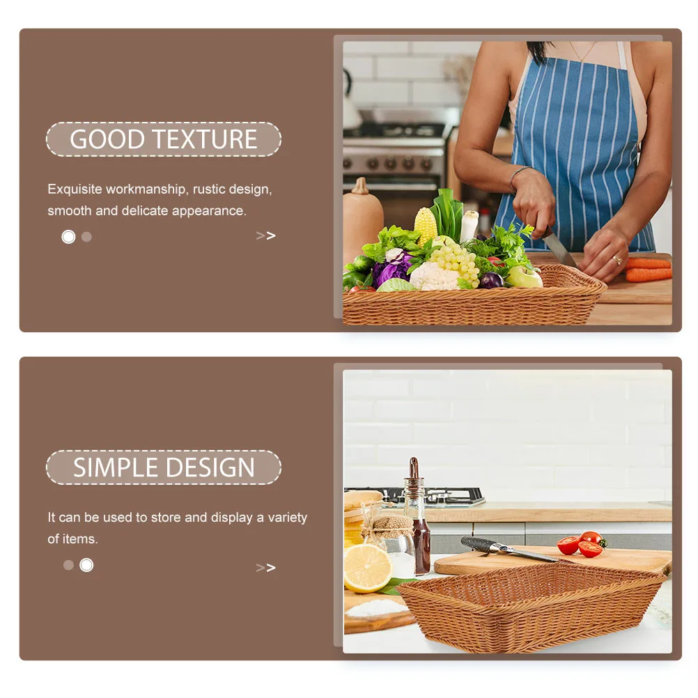 Rectangle Woven Bread Basket Rustic Design Snack Tray Kitchen Storage Organizer Fruit Plate for Serving Woven Bread Basket
Rectangle Woven Bread Basket Rustic Design Snack Tray Kitchen Storage Organizer Fruit Plate for Serving Woven Bread Basket