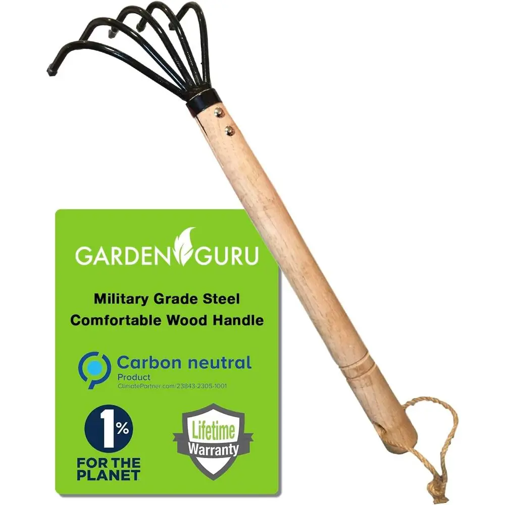 Heavy-Duty Steel Hand Rake with Rust-Resistant Tines and Comfortable Wooden Handle - Ideal for Soil Cultivation and Aeration (60
Heavy-Duty Steel Hand Rake with Rust-Resistant Tines and Comfortable Wooden Handle - Ideal for Soil Cultivation and Aeration (60