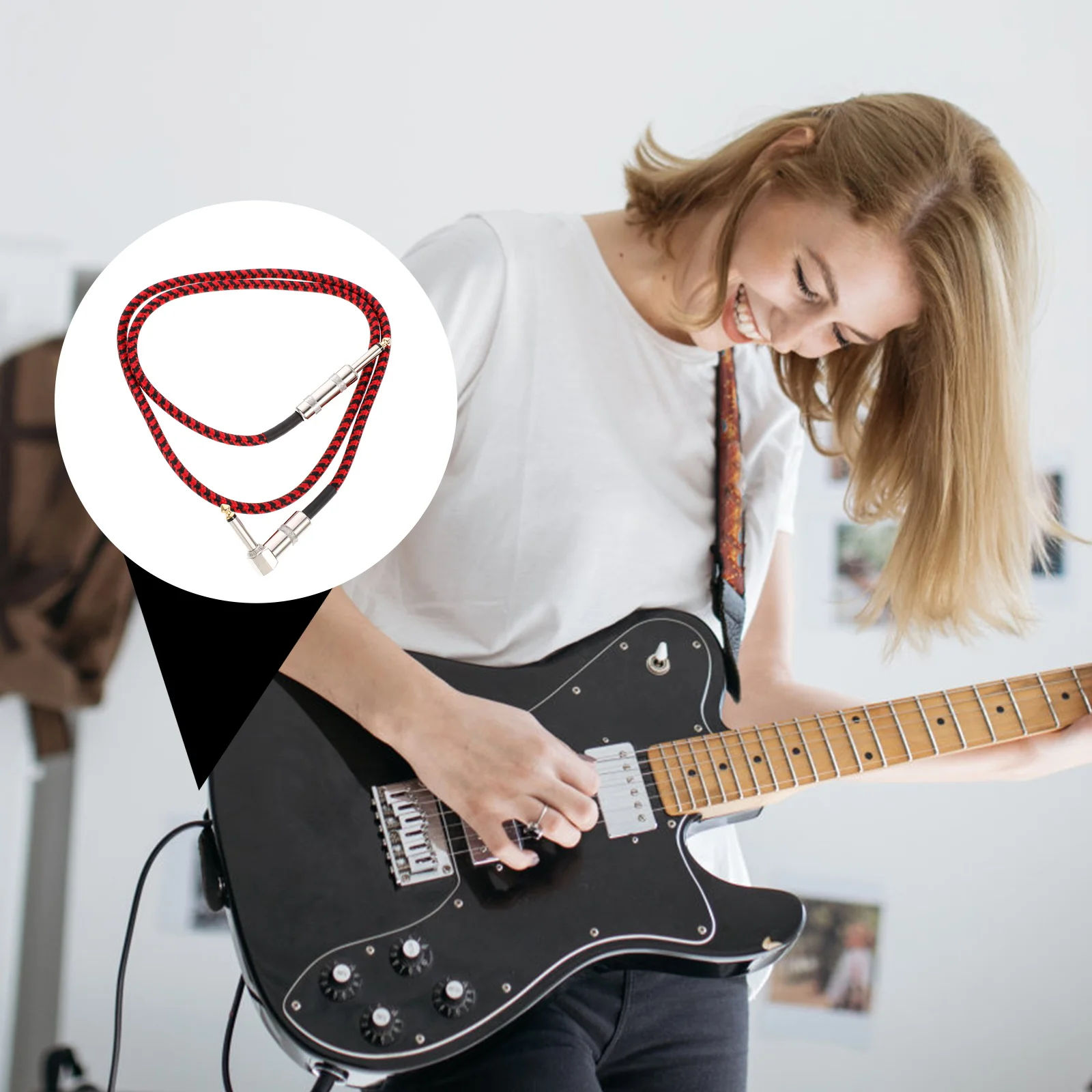 1pc Professional Guitar Audio Cable Connector For Electric Guitar Durable Braided Stereo Sound Transmission Line Reliable
1pc Professional Guitar Audio Cable Connector For Electric Guitar Durable Braided Stereo Sound Transmission Line Reliable