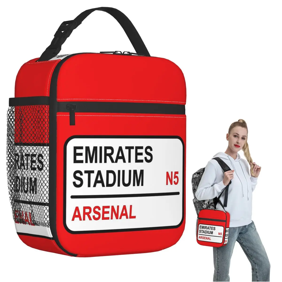 Emirates Stadium Football Sign Insulated Lunch Bag for Women Kids Leakproof Food Boxes Thermal Lunch Box Tote
Emirates Stadium Football Sign Insulated Lunch Bag for Women Kids Leakproof Food Boxes Thermal Lunch Box Tote