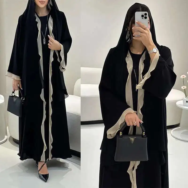 Mq179 Modest Türkiye Ins High Fashion Ruffle Decorated Muslim Dress Abaya Cardigan Robe Abaya Ramadan Dubai Luxury Islam Elegant
Mq179 Modest Türkiye Ins High Fashion Ruffle Decorated Muslim Dress Abaya Cardigan Robe Abaya Ramadan Dubai Luxury Islam Elegant